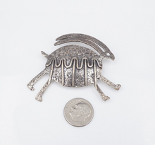 Vintage Native American ELK Sterling Silver Brooch Signed Artisan 2.25" OS640