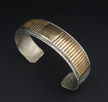 Navajo Cuff Bracelet Sterling Silver Brass Mixed Metal 7" Jesus Ray BS2809