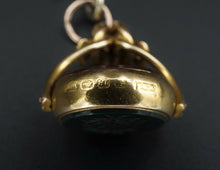Antique 18K Gold Carnelian Flip Intaglio Figural Watch Fob 1.6" PG1437