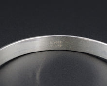 Denmark Arne Johansen Sterling Silver Abalone Hook Bangle Bracelet 6.5" BS2759