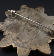 Navajo Turquoise Brooch Sterling Silver William Anderson Pin 2.75" Artisan OS627