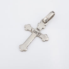 Sterling Silver Budded Botonee Cross Pendant 1.7" Vintage S. Sanchez PS2095