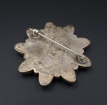 Navajo Turquoise Brooch Sterling Silver William Anderson Pin 2.75" Artisan OS627