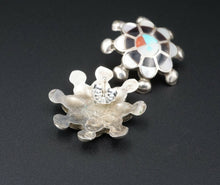 Zuni Sunface Inlay Earrings Sterling Silver Turquoise Pauline Lonjose ES2157