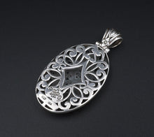 Phillip Gavriel 18k Gold Sterling Silver Pendant Filigree 2" Designer PS2091