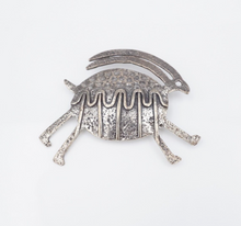 Vintage Native American ELK Sterling Silver Brooch Signed Artisan 2.25" OS640