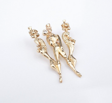 Erte Alphabet Series Letter "W" 14k Yellow Gold CFA Pendant 1.2" PG1868