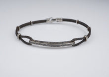 Charriol 18k White Gold Black Cable Celtic Noir Diamond Bracelet 6.75" BG655