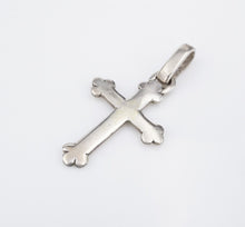 Sterling Silver Budded Botonee Cross Pendant 1.7" Vintage S. Sanchez PS2095