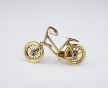Vintage 9k Gold Bicycle Pendant Charm Articulated 1.15" UK British CHS1813