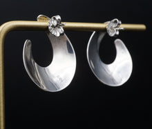 James Avery Earrings Rare Modernist Sterling Silver 1" Retired Vintage ES2509