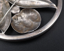 Vintage Scandinavian Flower Berry Pin Brooch Sterling Silver 2" OS628