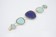 Rarities Carol Brodie Silver Lapis Amazonite 7.5" Station Bracelet BS2861