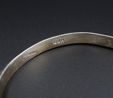 Navajo Sterling Silver Bangle Bracelet Christopher J Hoskie 8" Stamped BS2918