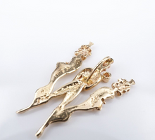 Erte Alphabet Series Letter "W" 14k Yellow Gold CFA Pendant 1.2" PG1868