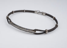 Charriol 18k White Gold Black Cable Celtic Noir Diamond Bracelet 6.75" BG655