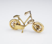 Vintage 9k Gold Bicycle Pendant Charm Articulated 1.15" UK British CHS1813
