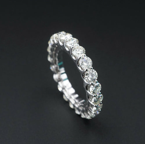 14k White Gold 2.75 carat Diamond Eternity Band Ring Anniversary Size 7 RG3008