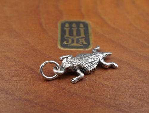 James Avery Horned Toad Lizard Charm 3D Sterling Silver 3/4