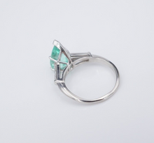 Colombian Emerald Diamond Platinum Ring 2ct Size 7 RG4333