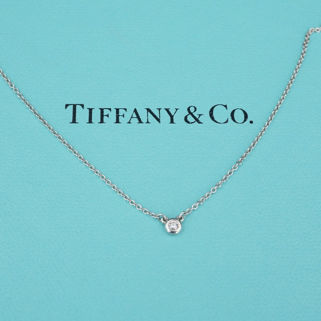 Tiffany & Co. Peretti Diamond DBTY Necklace Pendant Sterling Silver 16