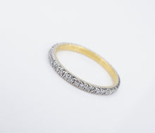 Platinum 24k Gold Diamond Eternity Band Ring Erstwhile Zephyr Sz 5.5 RG4366