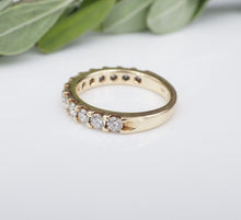 Helzberg 14k Yellow Gold 1ct Diamond Half Eternity Band Ring Size 6 RG3436