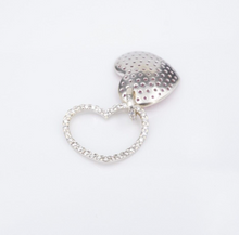 18k 2 Tone Gold Diamond Pendant Heart Pink Sapphire White Yellow 1" PG1897