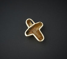 James Avery Puffy Cross Pendant 3D Slider 14k Gold 1" Rare Retired PG1667