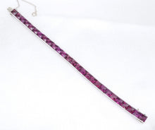 Vintage Platinum Purple Garnet Bracelet 6" Umbalite Rare 20ct BG881