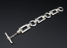 Linda Joslin Sterling Silver Open Circle Toggle Bracelet 7.75" Appraisal BS2568