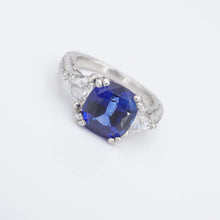 Platinum Sapphire Diamond Ring Natural Madagascar AGL Cert Size 5 RG4216