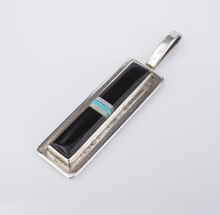 Navajo Herbert & Veronica Thompson Sterling Silver Inlay Pendant 1.75" PS2168