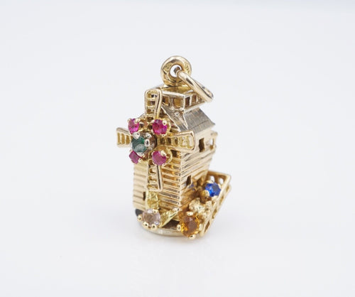 18k French Windmill Pendant Charm 1