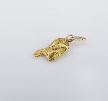 Yellow Gold Organic 18k-20k Gold Nugget Charm Pendant 0.8" 1.5g PG1810