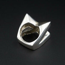 Linda Joslin Chunky X Ring Sterling Silver Size 4.5 with Papers Rare RS3072