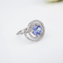 Tanzanite Diamond Swirl Cocktail Ring 1.6 ctw 18k White Gold Size 6.75 RG4082