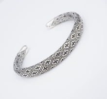 Designer Scott Kay Cross Cuff Bangle Bracelet Sterling Silver 6" 8mm BS2949