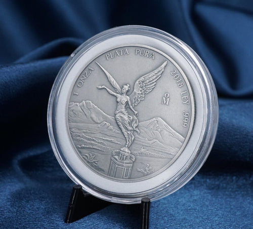 2018 Mexican Libertad 1oz Silver Coin Antiqued Low Mintage CN809