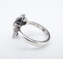 James Avery Red Garnet Heart Cross Birthstone Ring Sterling Silver Size 5 RS3493