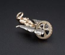 Antique Henry Bartholomay Brewing Pendant Rose Gold & Silver Wings 1.4" PG1802