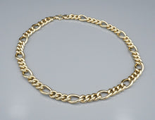 Italian 14k Figaro Chain Necklace Yellow Gold Puffy Chunky 20" 46g NG1601