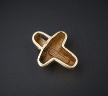 James Avery Puffy Cross Pendant 3D Slider 14k Gold 1" Rare Retired PG1667