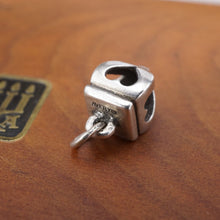 James Avery Open Heart Finial Charm 3D Sterling Silver Retired CHS1915