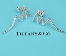 Tiffany Scribble Zig Zag Earrings Paloma Picasso Sterling Silver 1.4" ES2355