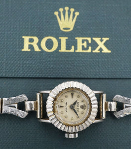 Rolex Cocktail 18k White Gold Watch 50s Model 8792 15mm W1002