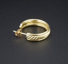 David Yurman SINGLE Earring Classic Cable Hoop 18k Yellow Gold EG2259