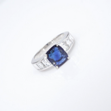 Burma Sapphire Diamond Ring GIA No Heat Platinum Engagement Cocktail Sz 7 RG4230