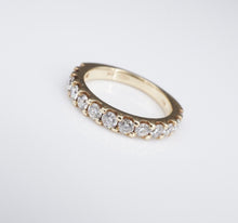 Helzberg 14k Yellow Gold 1ct Diamond Half Eternity Band Ring Size 6 RG3436