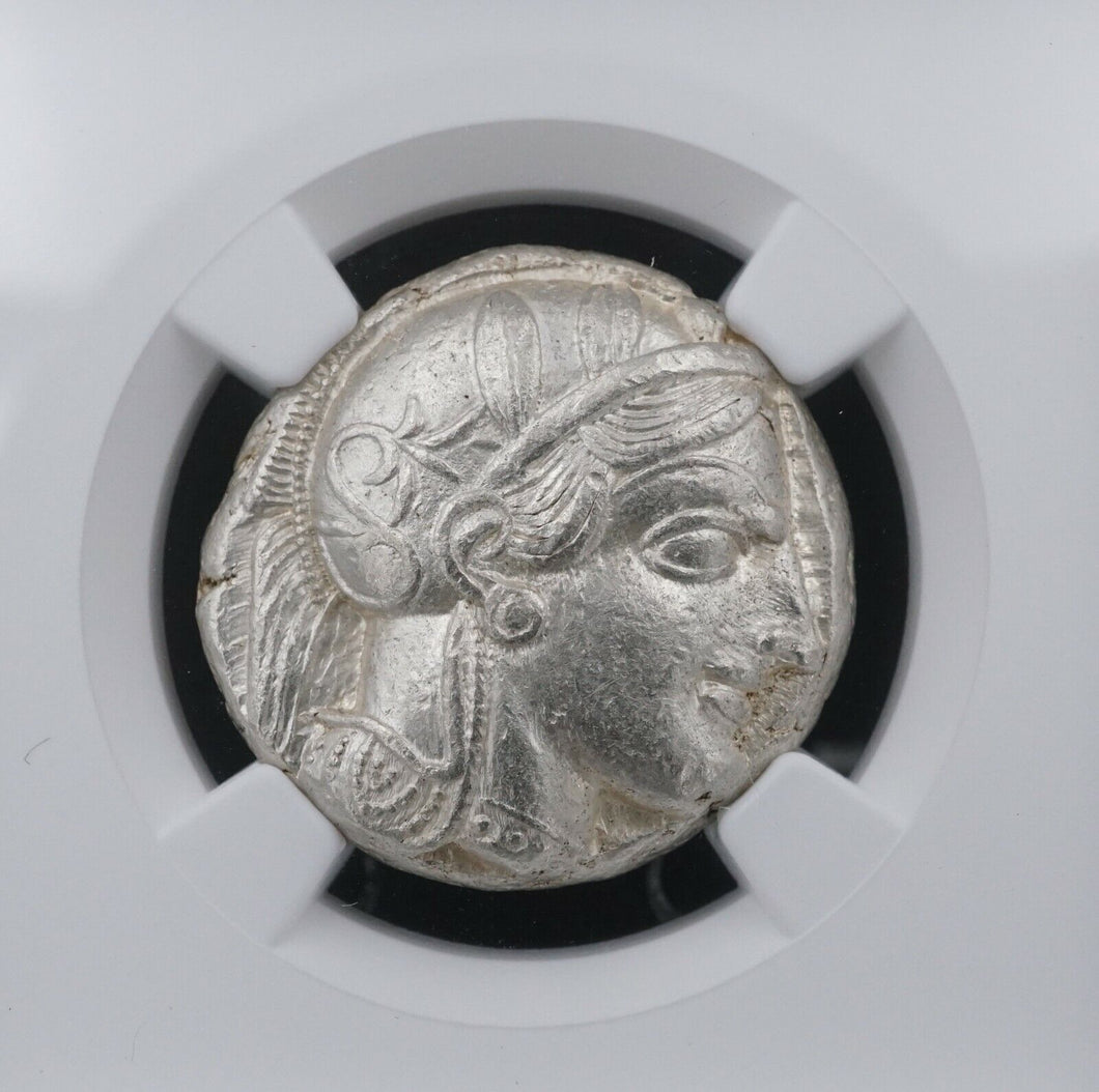 Ancient Greece Athens Attica Tetradrachm 440-404 BC Silver Coin NGC AU 5/5 CN269
